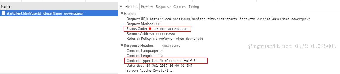 Spring MVC 以.html为后缀名访问获取数据，报406 Not Acceptable错误。